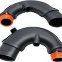 2Pcs Rear Engine Air Intake Hoses for BMW X5 X6 550i 650i 750i 750Li Series E70 E71 F01 F02 F07 F10 F12 F13 Left & Right Air Cleaner Duct Tube, Replaces 13717577451 13717577452