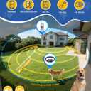 Wireless Dog Fence, Electric Fence for Dogs,Training Collar with Remote Control 3800FT Range, Portable Dog Perimeter Collar with 3 Training Mode Flash Light & Waterproof for 2 Dogs BL