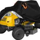 Riding Lawn Mower Cover 54"Decks,210D Heavy Duty Oxford Cloth,Buckle Straps | Lawn Tractor Covers Waterproof Outdoor,Durable,Tear-Resistant,Anti-UV,Windproof,Reflective Handle Drawstring,75"Lx47"Wx49"H