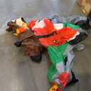 JOIEDOMI 7 FT Long Christmas Inflatables Outdoor Decorations, Inflatable Santa Riding Motorcycle with Reindeer, Blow Up Yard Decoration with Build-in LED for Xmas Party Outdoor Yard Garden Lawn Décor