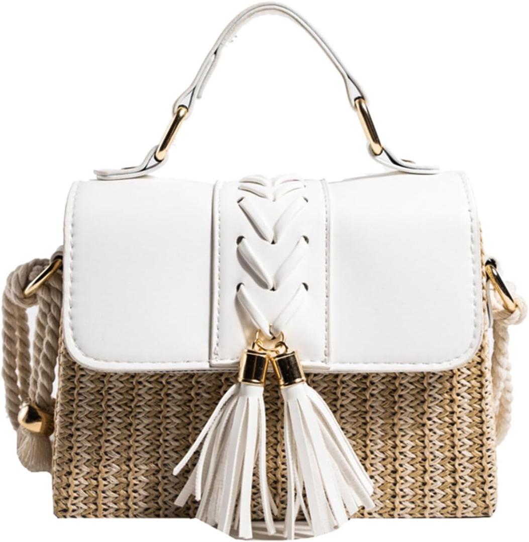 Straw Crossbody Bags for Women Summer Straw Clutch Bag Woven Beach Purse Vacation Handbags