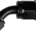 6AN PTFE Hose Adapter 45 Degree Fitting Fuel Line Hose Adapter Anodized Fuel System Fittings Black