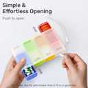 Weekly Pill Organizer 1 Time a Day  Travel Pill Case 7 Day, Small Pill Box 8 Compartments Push Open, with Color Slots, Medicine Organizer for Fish Oil, Vitamins, with Wrist Lanyard, BPA Free, Black