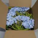 Artflower 4Pcs Real Touch Hydrangea Artificial Flowers, 22.5'' Blue Full Latex Faux Hydrangea Flowers for Home Floral Arrangements Wedding Bouquets Kitchen Table Centerpiece Decorations