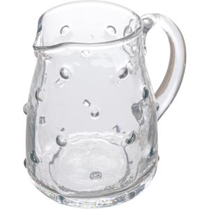 Creative Co-Op Round Reclaimed Glass Hobnail Creamer, Clear (8 Ounces)