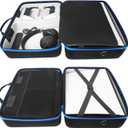 Hard Shell Carrying Case for Playstation 5 Console, Travel Case for PS5 Disc Digital Edition, Storage Bag for PS5 Controllers and Other Accessories