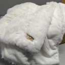 UGG Euphoria Faux Fur Throw Blanket, Warm Fluffy for Couch or Bed, Luxury Bedroom Decor, Blankets, Machine Washable, 50-inch x 70-inch, White Snow