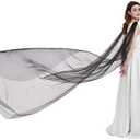 Leimandy Shoulder Cape Veil Tulle Church Bridal Cape Veil Chapel Wedding Veil B018