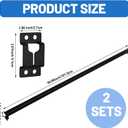 2 Pack Universal Hanging File Rails for Filing Cabinet, Black
