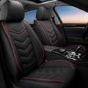 Car Seat Covers Fit for Ford transit-250 2000-2026, Stylish Sport Seat Covers, Waterproof Wear-Resistant Premium Nappa Leather Car Seat Cover.(2 Pcs Front/Black)