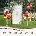 Wedding Welcome Sign Stand - 43" or 55" Heavy Duty Easel Stand for Sign with 4 Leather Strap, Welcome to Our Wedding Sign Holder Stand, Metal Floor Standing Easels for Signs, Poster (Black)