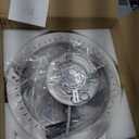 20" Modern Ceiling Fan with Light, 6 Speeds & Dimmable, White Flush Mount for Home