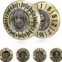 Marsguard DND Spinner Dice Set 6 Pcs, Metal Role Playing Fidget Spinner for Tabletop Games for TTRPG Dungeons and Dragons with Collectible Tin (Bronze)