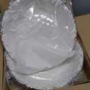 Melamine Large Serving Bowls Set of 2, 13.75" and 130 OZ Farmhouse BPA Free Salad, Pasta and Mixing Serving Bowls, Large Bowls Set for Serving Food, Durable and Dishwasher Safe, Ivory