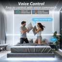 dalattin WIFI White LED Strip Lights, 40ft Dimmable Super Bright 24V Led Tape, Work with Alexa and Google Assistant, Timer Schedule 6500K 720 LEDs Lights for Bedrooms, Mirror, Kitchen, Home Decoration