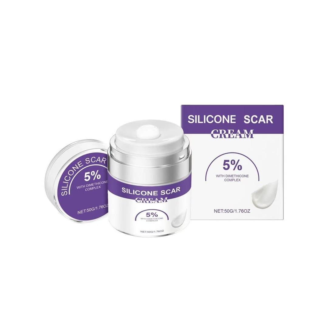 Advanced Silicone Scar Cream Silicone Scar Gel with Retinol & Vitamin E for Surgical Scars, Stretch Marks, Burns and Acne,Reduce Old and New Scars, Gentle Treatment on Sensitive Skin (1.7Oz,50g), EXP 08/05/2028