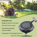Abliubale 591301 Recoil Starter Compatible with Briggs and Stratton 591301 Pull Start Assembly 693394 791670 795930 Rewind Starter #150-112 Intek Pro 5.5hp and 6.5hp Engines