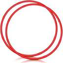 WinnerWhy 2 Pcs Toy Hoop Exercise Hoop Detachable Adjustable Plastic Toy Ring Playground Equipment for School Colored Circles Exercise Ring for Teens Dog Agility Equipment(Red,23 Inch)