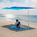 Beach Shade Sun Canopy Shelter - Quiet Auto-Directing Beach Canopy for 3-6 People, Driven by Natural Forces, Portable and Easy 3 Minutes Set Up, 97 Sq. Ft of Shade