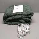 Heated Blanket Electric Blanket Twin - Fast Heating Blanket Throw Double Sided Sherpa Ultra Soft Cozy with 10 Heating Levels & 2-10 Hours Auto Off, Mashine Washable, 62 x 84 Inches, Green