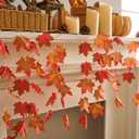 JOYIN Thanksgiving Decorations Branch Light with Maple Leaves, Total 21.3FT Fall Leaves Decor String Lights, Thanksgiving Maple Leaf Decorative Lights for Home, Indoor, Outdoor, Party Supplies