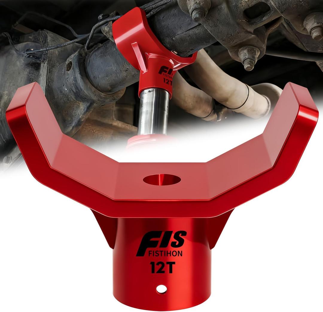 Bottle Jack Adapter for 12t Jack - Safe Steel Lifting Saddle for 3 Inch and 4 Inch Round & Square Axle Tube, Fits 1.65 Inch or Smaller Diameter Accessories (Red)