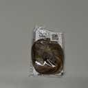 MY-LADY Messy Bun Hair Pieces Human Hair for Women Real Hairpiece Straight Scrunchies Tousled Updo Donut Chignon Ponytail Extension Medium Brown & Dark Blonde