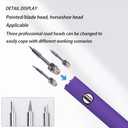 510 Thread Battery Professional Cordless Soldering Iron with LED Display Precise Temp Control USB-CRechargeable 650mAh Electric Purple Soldering Pen, Precision work/Appliance Repair, 3Speed Adjustment