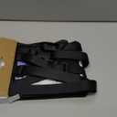 Airplane Foot Hammock, No Collapse Foot Rest for Plane Travel with Extended Adjustment Strap, Portable Desk Foot Hammock with Thickened Foam, Foot Sling Travel Essentials to Relax Your Feet (1 Pack Black)