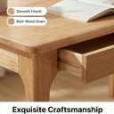Solid Wooden Desk with Drawers, Small Writing Desk with Drawers for Computer, PC Desk for Work, Study or Gaming, Easy to Assemble, 39in