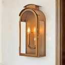 2026 New Outdoor Wall Sconce with Fully Openable Door, Modern 18 Inch Porch Light, Outdoor Wall Light Fixture with Closed Bottom, 2-Light Waterproof Wall Lamp for Front Door, Garage, Garden