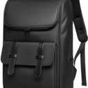Vintage Laptop Backpack for Men and Women, 15.6 Inch, Waterproof, Business Travel Daypack for Work, Office, College (6608 black)