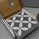 INNO STICKERS 16Sheet Peel and Stick Floor and Wall Tile for Bathroom Kitchen Shower, 9" x 9" Gray Coin SPC SelfAdhesive Vinyl Flooring, Patterned Groutable Backsplash Tile, Cover 9.12 Sq Ft.