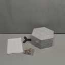 8-Pack Hexagon Felt Cork Board, 1/2" Thick Felt Bulletin Pinboard with 80 Push Pins, Adhesive Tabs, Geometric Cork Wall Tiles for Photos, Memos, Home & Office Decor (Light Grey)