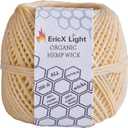 EricX Light Beeswax Hemp Wick,200 ft Spool, Organic Hemp Wick Well Coated with Beeswax, Standard Size(1.0mm)
