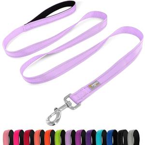 Reflective Dog Leash 6 FT Padded Handle Nylon Dogs Leashes for Medium Dogs Lavender
