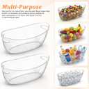 4 Pcs Ice Buckets for Parties Large 5.5L Clear Acrylic Beverage Tubs Portable Cooler Barrel with Scoops Tongs Wine Opener Vacuum Wine Stoppers Mimosa Bar Supplies for Champagne Beer Beverage