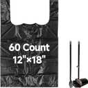 60 Count Pooper Scooper Bags Compatible with Arm and Hammer, Dog Waste Bags with Easy-Tie Handles, Extra Thick with No-Leakage Pet Poop Bag for Swivel Bin and Rake, Multi-Use (Only Dog Poop Bags)