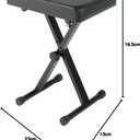 Yamaha OEM PKBB1 Adjustable Padded Keyboard X-Style Bench, Black, 19.5 inches