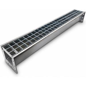 Stainless Steel Channel Drain and Grate 39.4*6*5 in, Trench Drain