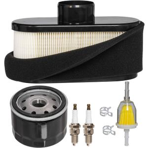 HIFROM Air Filter Pre Filter Cleaner Fuel Oil Filter Spark Plug Kit Compatible with John Deere X300 X304 X300R X320 X360 X500 X530 Z445 Z465 Z645 Z655 Z540M 4-Cycle Engine Replace MIU12555