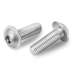 Mellewell M6 x 20mm Flanged Button Head Socket Cap Screw Bolts, 304 Stainless Steel 18-8, Allen Socket Drive, Bright Finish, Fully Threaded, Pack of 25