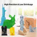 ANYCUBIC 3D Printer Resin Bundle, 405nm High Precision Fast Curing UV Photopolymer Resin for LCD 3D Printing, White+White, 2kg