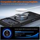 2 x BENTOBEN Magnetic for iPhone 17 Pro Max Case with Invisible Stand [Compatible with Magsafe] Translucent Matte Phone Case for 17 Pro Max Slim Kickstand Shockproof Women Men Cases Cover, Black