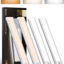 EZVALO 4-Pack Under Cabinet Lighting, 12-inch Motion Sensor Light, 2400mAh Rechargeable, 3 Color Temperatures, Dimmable, Magnetic Wireless Lighting for Kitchen, Closet, Pantry, Stairs (11.8 inch)