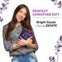 DEHITE Bible Cases for Woman Leather Bible Covers for Women Carrying Bag for Woman Pen Slots Zippered Pocket Premium Faux Leather Holder Christian Floral Accessories