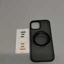 TORRAS 360 Rotatable Stand for iPhone 15 Case/iPhone 14 Case, [Compatible with MagSafe] Magnetic Ring Holder [3X Military Grade Tested] Shockproof Translucent Slim Case for iPhone 15 Phone Case,Black