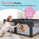 Doradotey Playpen, Adjustable Baby Playpen Foldable Play Pens for Babies and Toddlers Large Baby Fence Play Yard (Black)