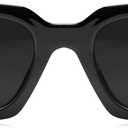 Trendy Rectangle Sunglasses for Women Men Square Retro Vintage Hexagon Glasses 90S Y2K Shades Aesthetic Accessories (1 Pack- Black)