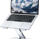 Adjustable Ergonomic Laptop Stand for Desk, Foldable Computer Stand, Stable Aluminum Lectern Notebook Riser & Portable Laptop Holder Mount Compatible with 10-16" MacBook Pro/Air, Dell, HP